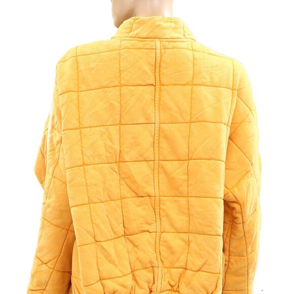 Free People Sports Rib Dolman Quilted Jacket Top Oversized Zip-Up M New 275859 - Picture 4 of 5